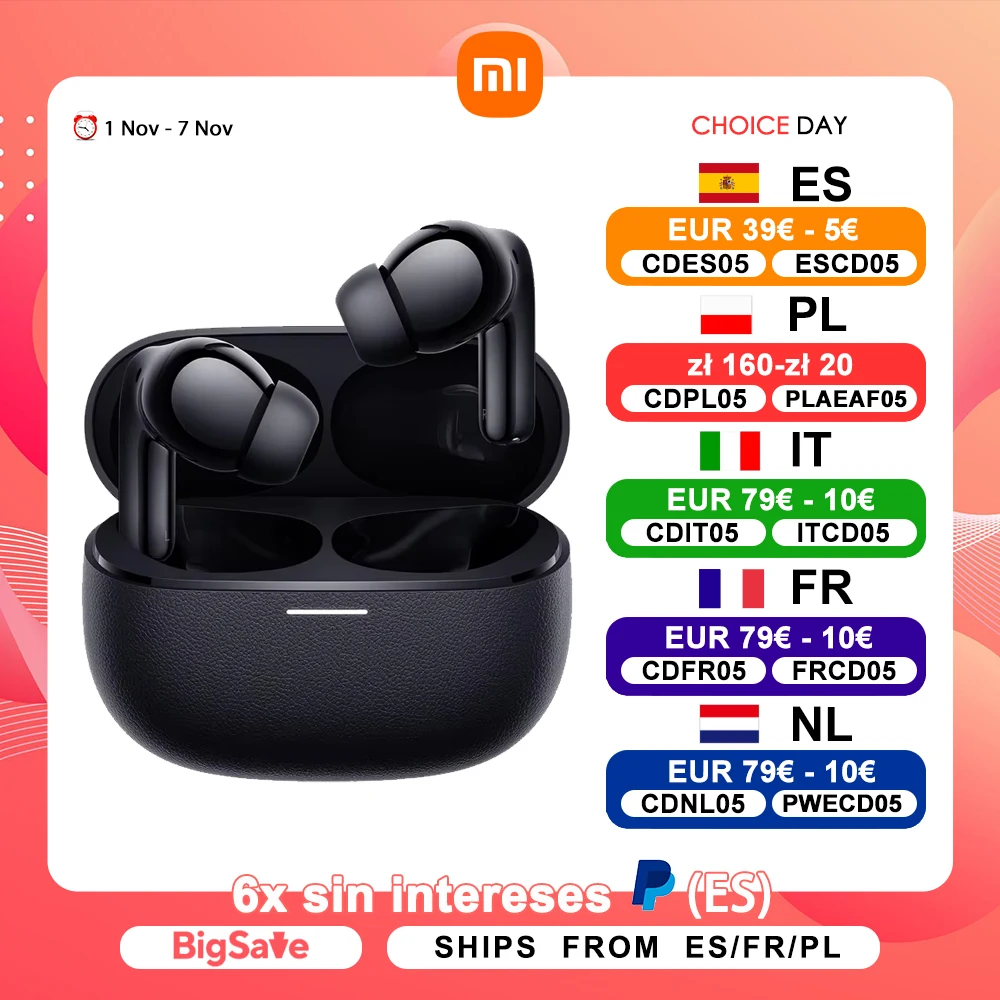 Xiaomi Redmi Buds 5 Pro with noise canceling (ANC) Bluetooth headset