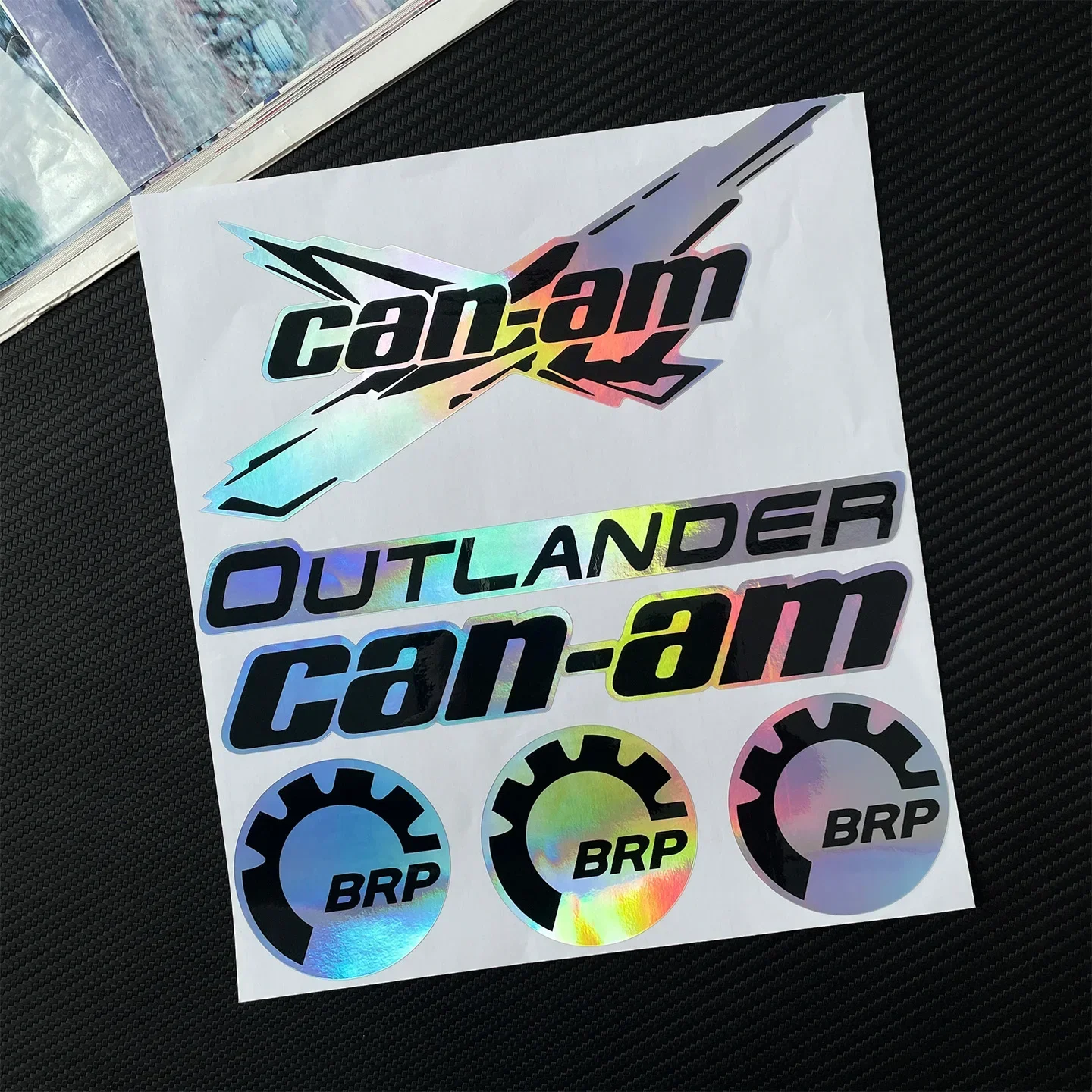 For BRP CAN-AM Decal OUTLANDER ATV UTV SSV Stickers Vehicles Rotax Pvc Racing Power Sport Reflective Sticker Quad Accessories