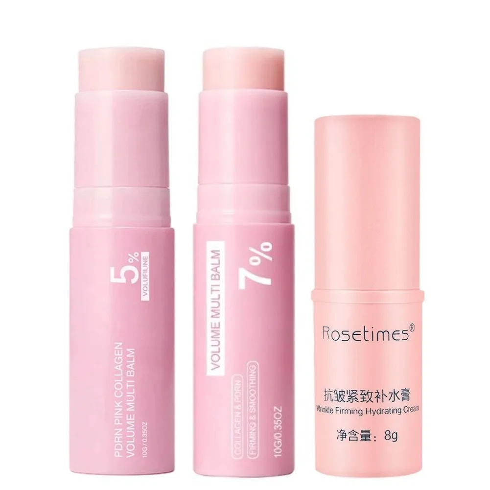 Korean PDRN Pink Collagen Volume Multi Balm,Collagen Peptide Instant Lift Firming Moisturizer Booster For Eye Face Neck Wrinkle