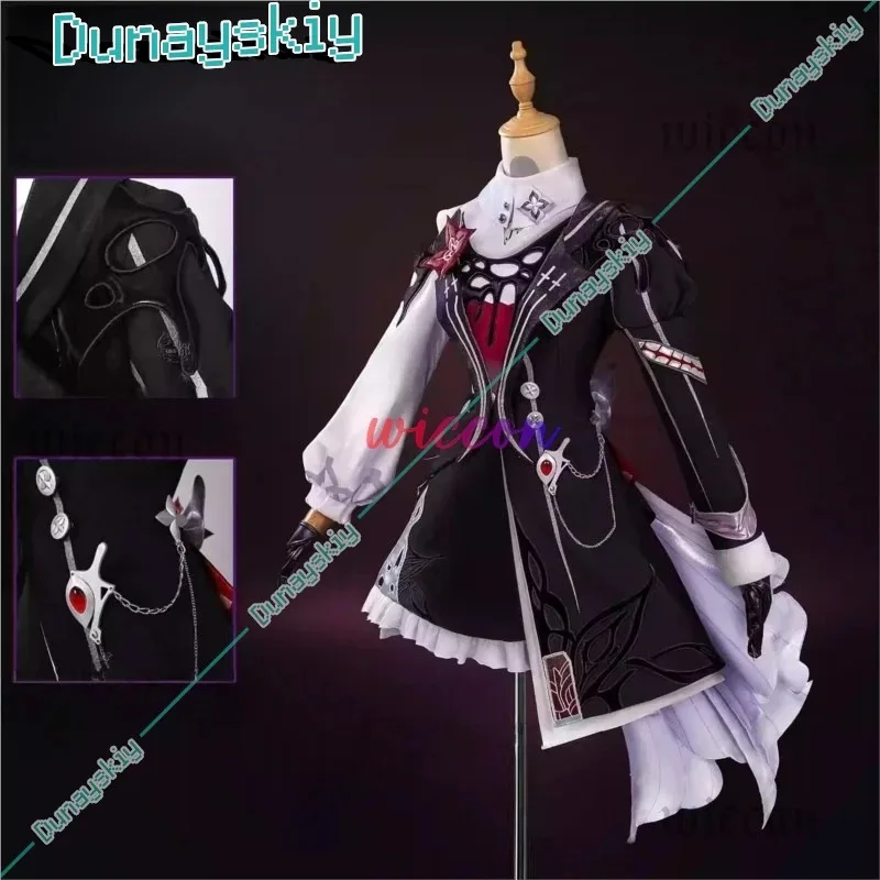 

2025 22 Honkai：Star Rail March 7th Evernight Costume Wig For Women Cosplay Suit Shoes Carnival Halloween Party Role Play
