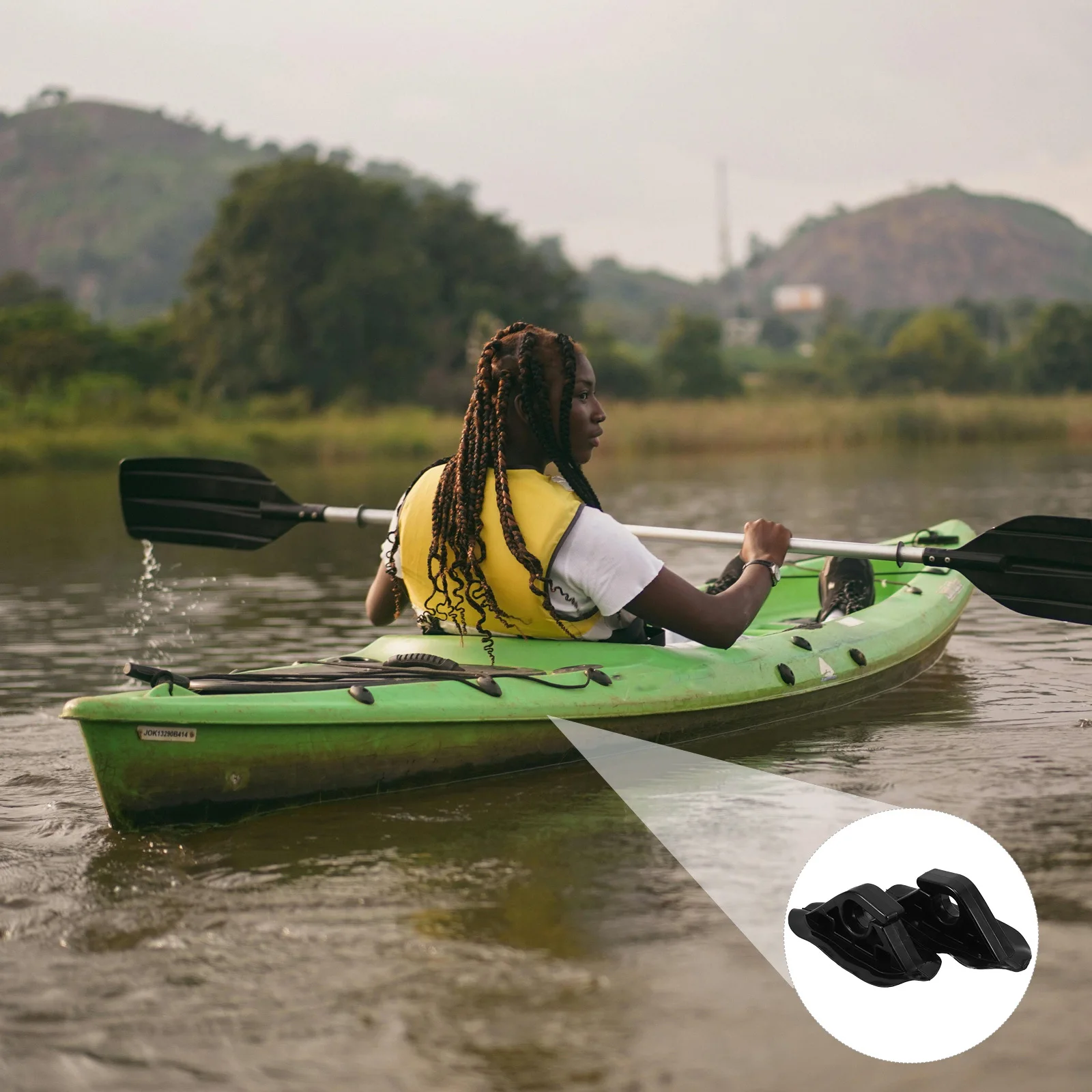 2개입 카약 패들 홀더 클립 내구성과 탄력성 있는 팽창식 보트용 패들 마운트 카약 모험에 적합