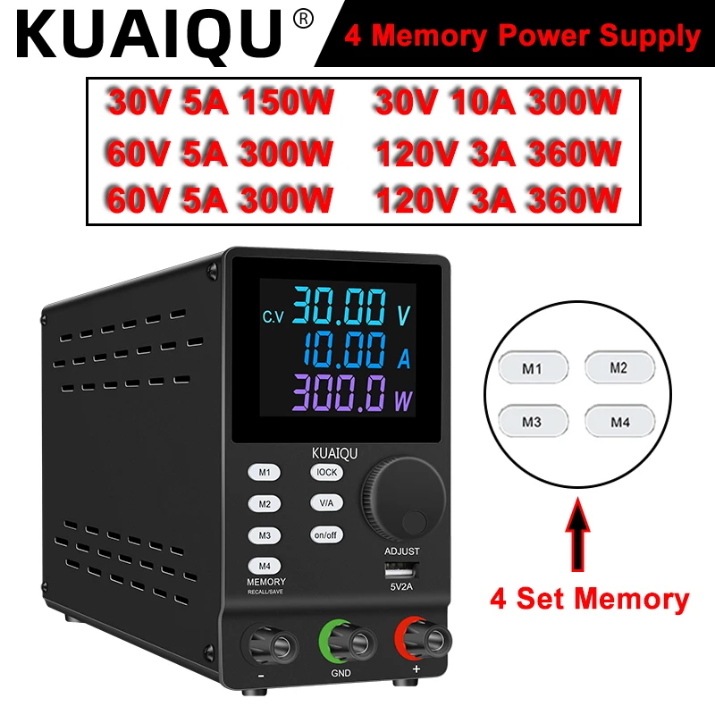 

4 Set Storage Memory Lab Switching Power Supply 300V/200V 1A 300W Source USB 5V 2A Color LCD Voltage Stabilizer OUTPUT Repair