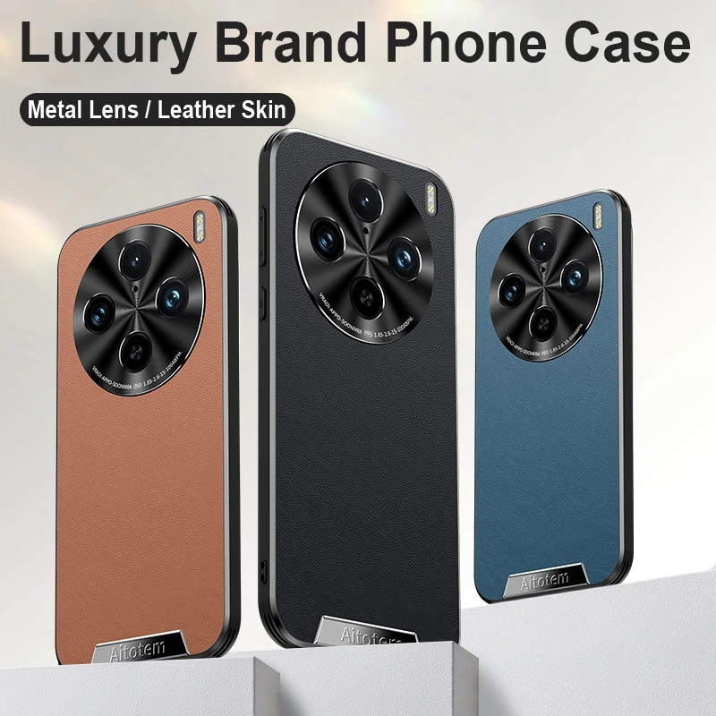 High Quality For Vivo X100 Pro Ultra Case Leather Skin Brand Phone Back Case For Vivo X100S Pro Cover Shell Bumper Bag