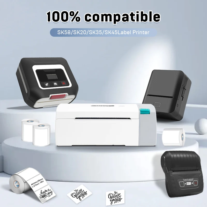 6 Rolls/set Thermal Label Sticker Paper 40X30mm Clothing Commodity Price Food Tag Self-Adhesive Labels 230pcs/roll