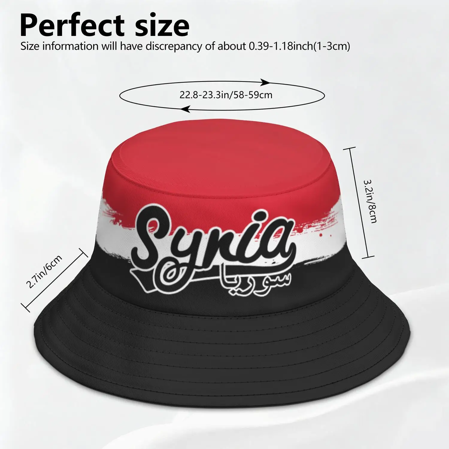 Syrian Fisherman Hats Custom Made Name Team Logo Bucket Cap Country Travel Syria Nation Islam Flags Arabic Arab Photo Headgear