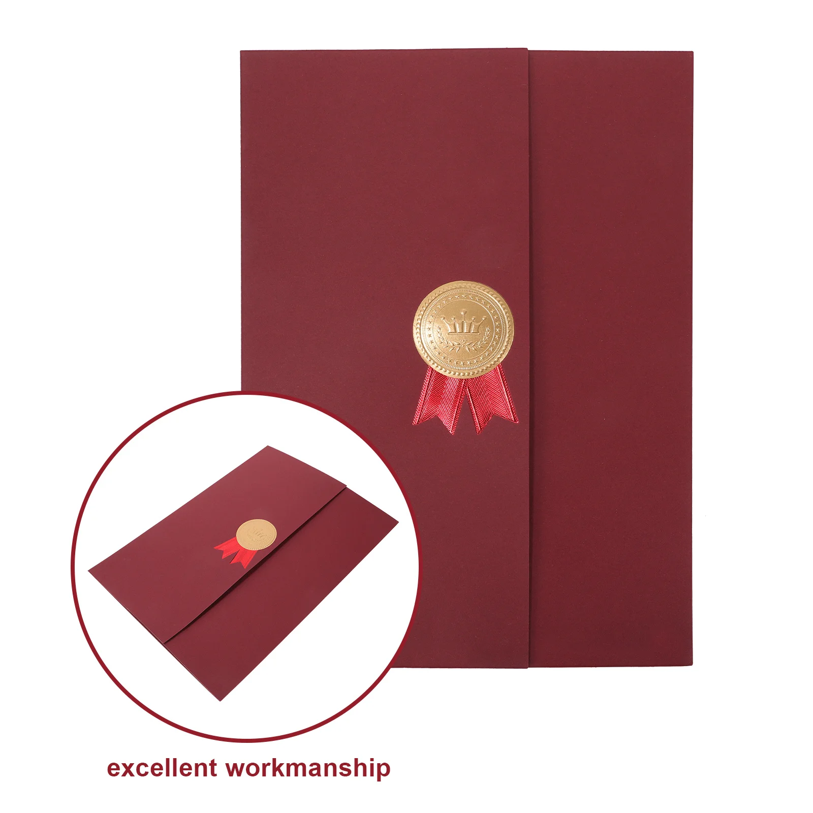 

3Pcs Certificate Cover Paper Document Protective Envelope for Diplomas Awards Certificates Home Office Decoration