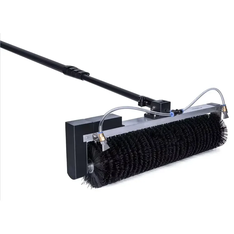 Automatic Water Spray PV Module Cleaning Brush with Aluminum Alloy Telescopic Pole and Brushless Motor for Solar Panel