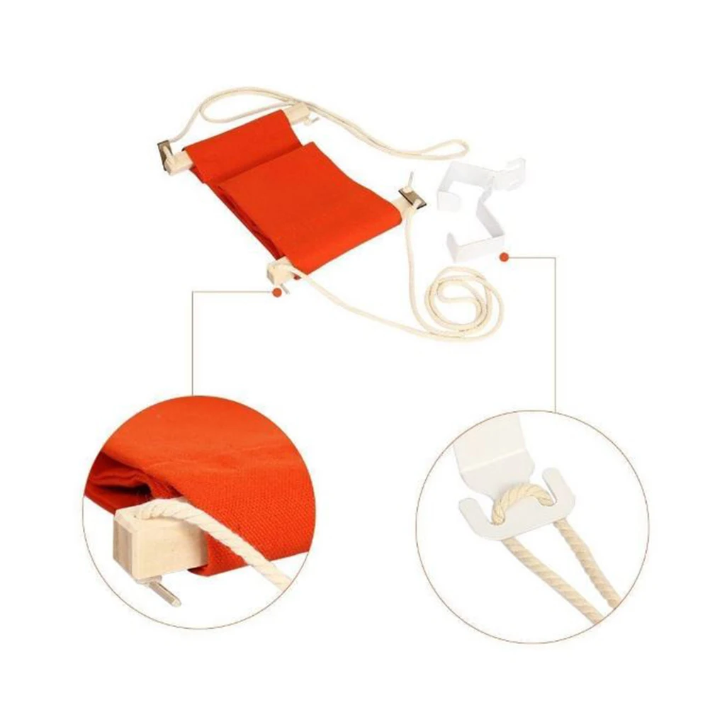 

Desk Foot Hammock Mini Foot Rest Swing Mat Comfortable Support Adjustable Hooks Lightweight for Home Office Use Orange