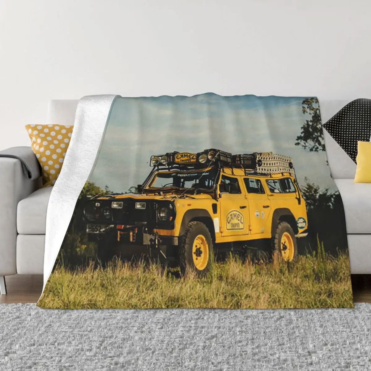 

Camel Trophy Defender 110 Blankets Flannel Winter Breathable Soft Throw Blankets for Sofa Couch Bedding Throws