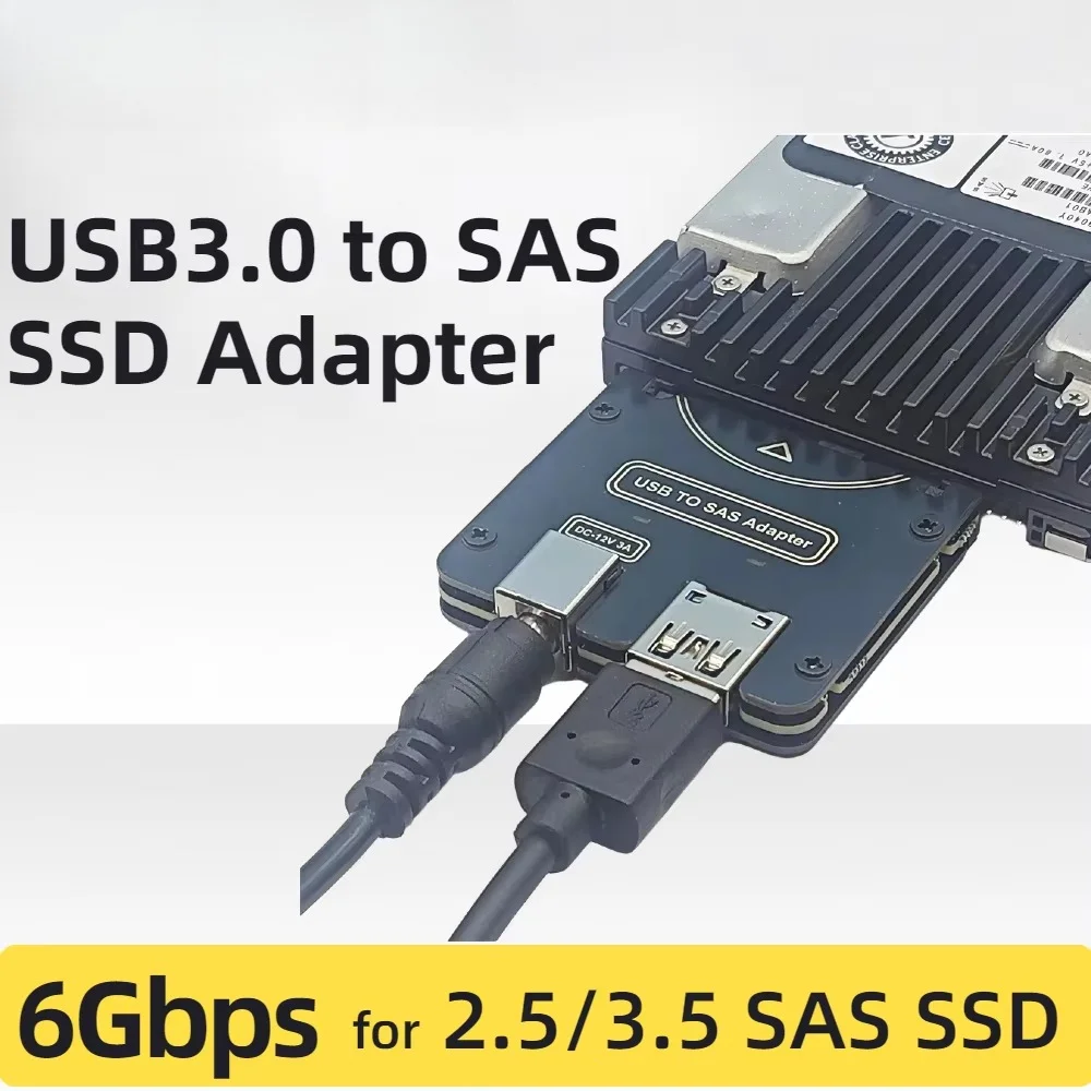 USB to SAS 29Pin Adapter USB3.0 to SAS SSD Expansion Card 6Gbps Easy Drive Cable for 2.5