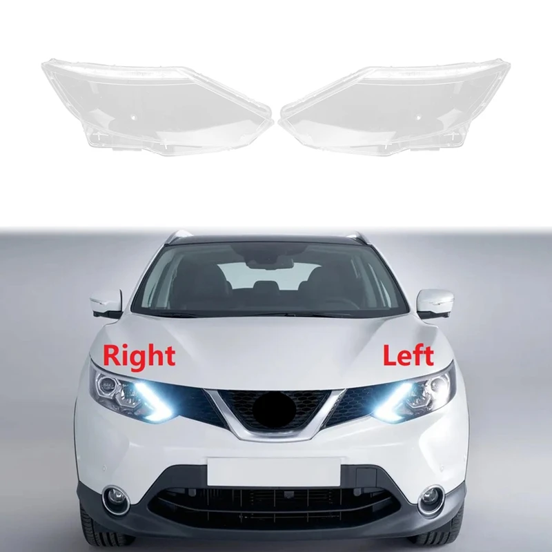 Newfor Nissan Qashqai 2015 2016 2017 Headlight Shell Lamp Shade Transparent Lens Cover Headlight Cover