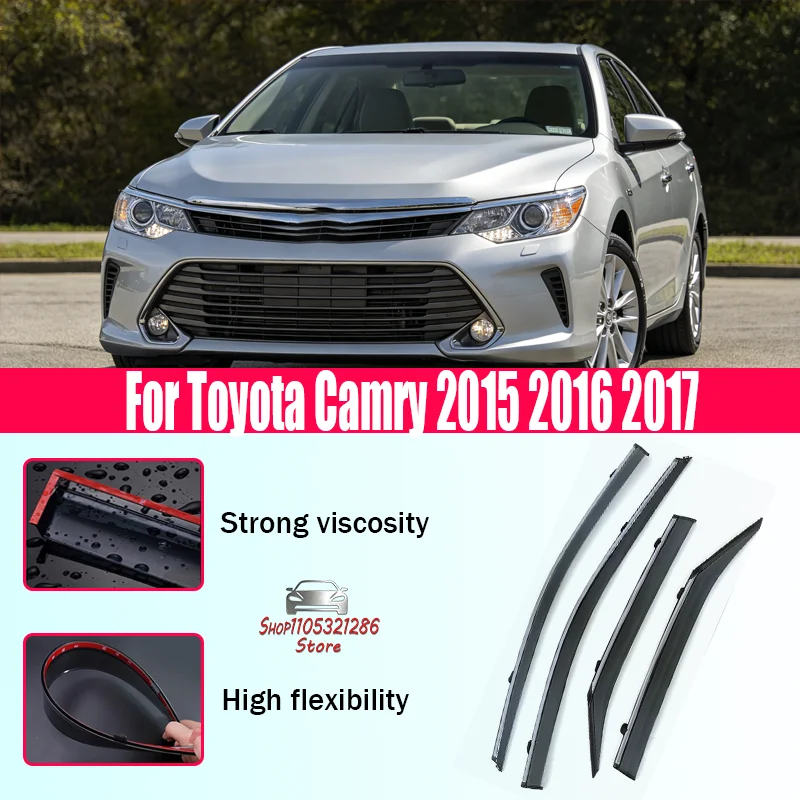 For Toyota Camry 2015 2016 2017 Rain or shine Window Visor rain and shine shield thickened car window rain eyebrow