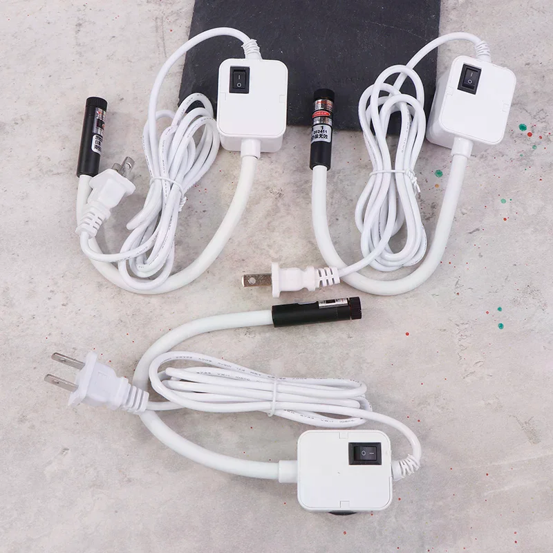 Lampada da lavoro a infrarossi con luce di posizionamento laser rossa USB con base magnetica Accessori per macchine da cucire DC5V Linea/Croce