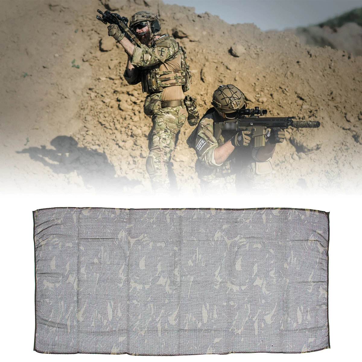 

Camouflage Mesh Scarf Windproof Sand Proof Outdoor Hunting Hiking Camping Cycling Lightweight Net Wrap Black