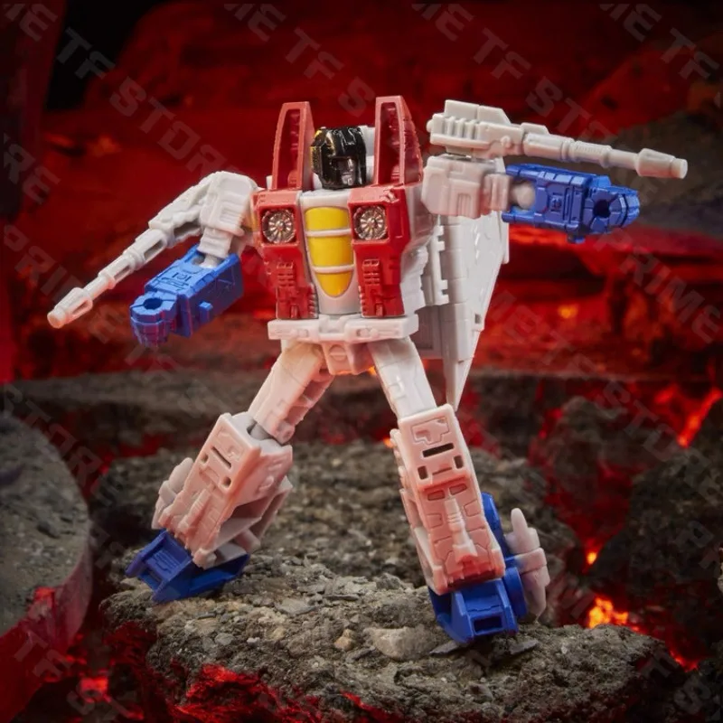 Figura de acción original de Hasbro Transformers War for Cybertron Kingdom WFC-K12 Starscream Core-class, modelo de juguete de anime