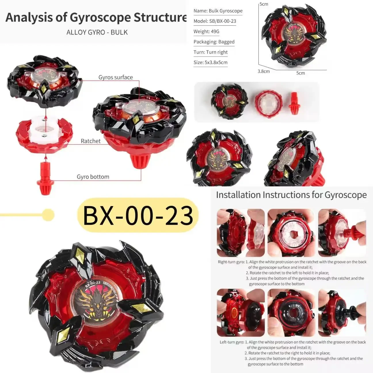 Bey Burst Gyro X Toys Gift UX-14 UX13 UX11 UX10 UX09 UX08 Latest Toys Metal Gyro Accessories