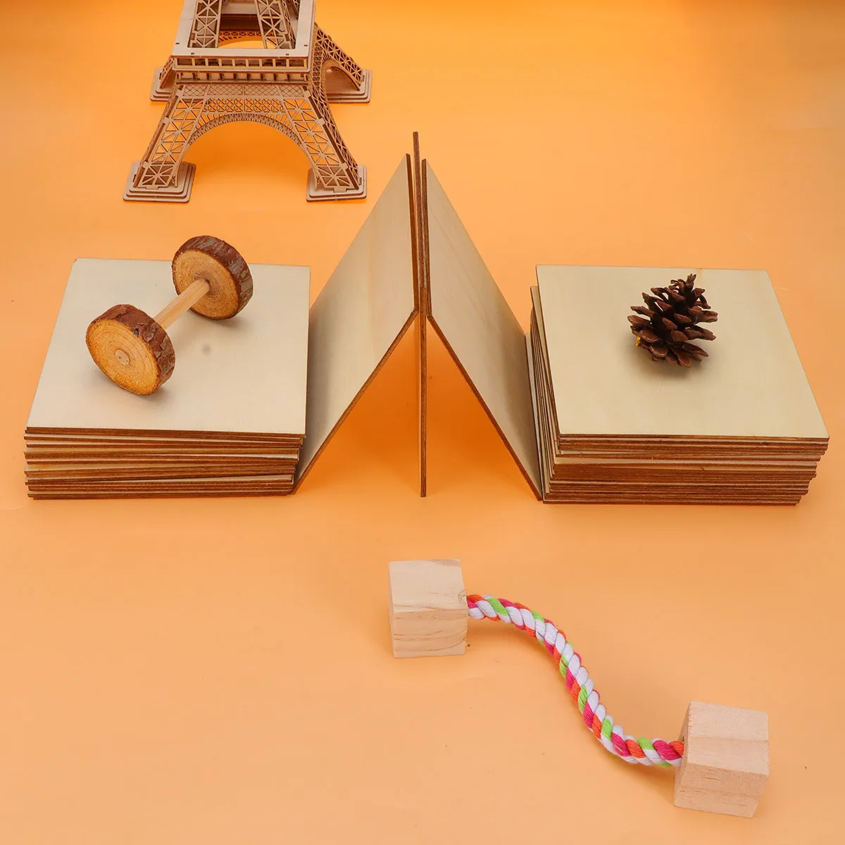 

36 шт. деревянные ломтики прямоугольные ремесленные чипсы 12,7x12,7 см DIY аксессуары для рукоделия украшение для дома, стены, окна, двери