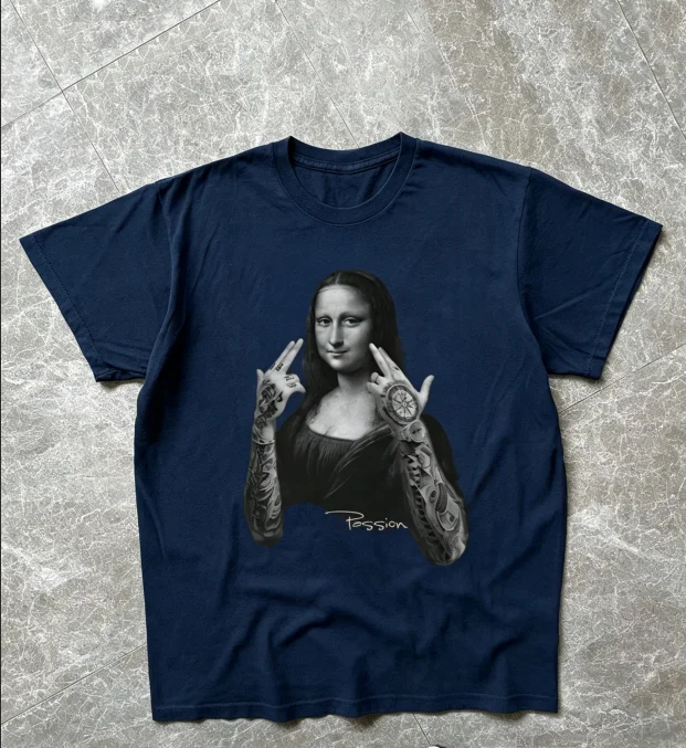 2026 Surreal Classical Art Family Matching Print T‑Shirt Adults Kids Vintage Remix Street Graphic Loose Short Sleeve Casual Tee
