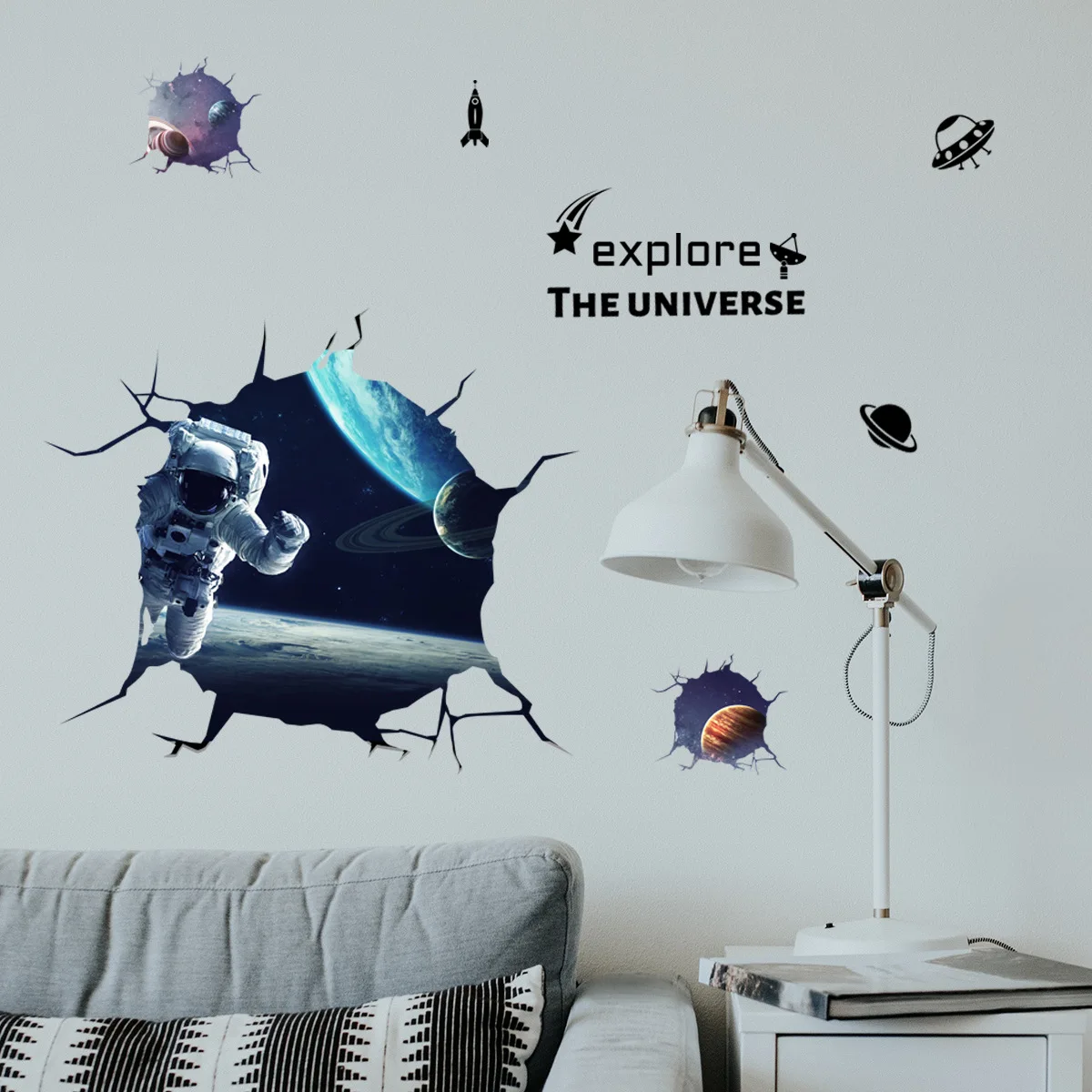 

Cosmic Planet 3D Three-Dimensional Wall Sticker, Self-adhesive Wallpaper, Living Room, Room Decoration, Wholesale Wall S