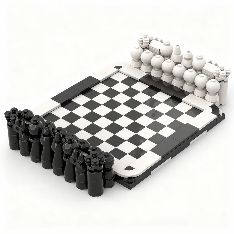 321pcs MOC CHESS Games Model Building Blocks Christmas Gift Architecture Display Education Assemble Collection 3D Craft Art DIY