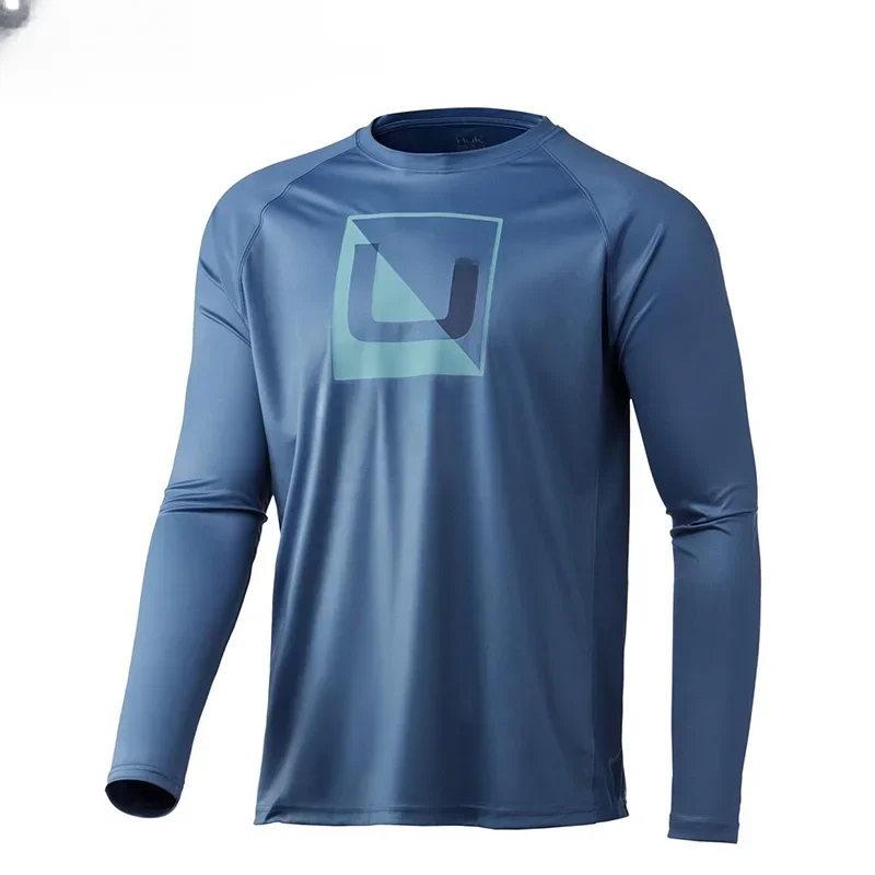

UPF 50+ Men Summer Anti-uv Breathable Fishing Dresses Long Sleeve Outdoor Sportswear Fish Jersey