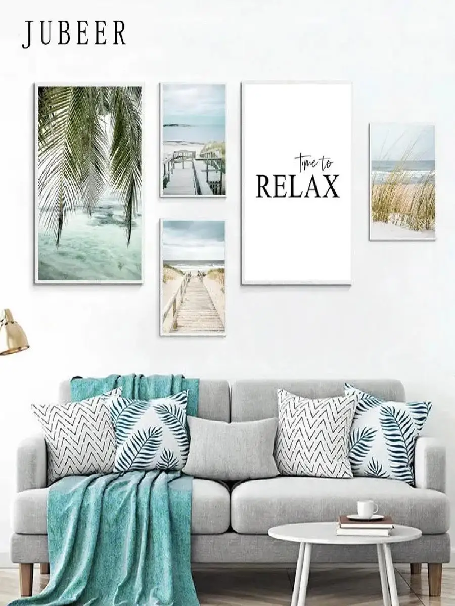 فن قماش المحيط والشاطئ ، ورقة جسر ، طباعة سلحفاة النورس ، لفيفة الصيف الحيوية ، ديكور جدار المنزل الشمال ، طباعة ملصق د