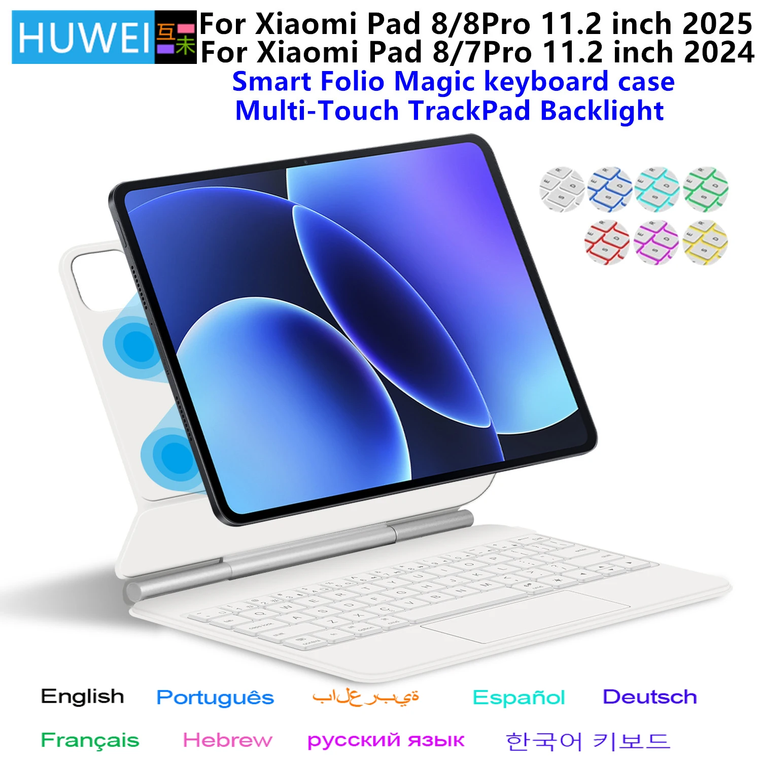 

Magic Keyboard For Xiaomi Pad 8 7 11.2inch Tablet Magnetic Case for MiPad 8 Mi Pad 8 7 Pro 11.2 Smart Multi-touch Keyboard Cover