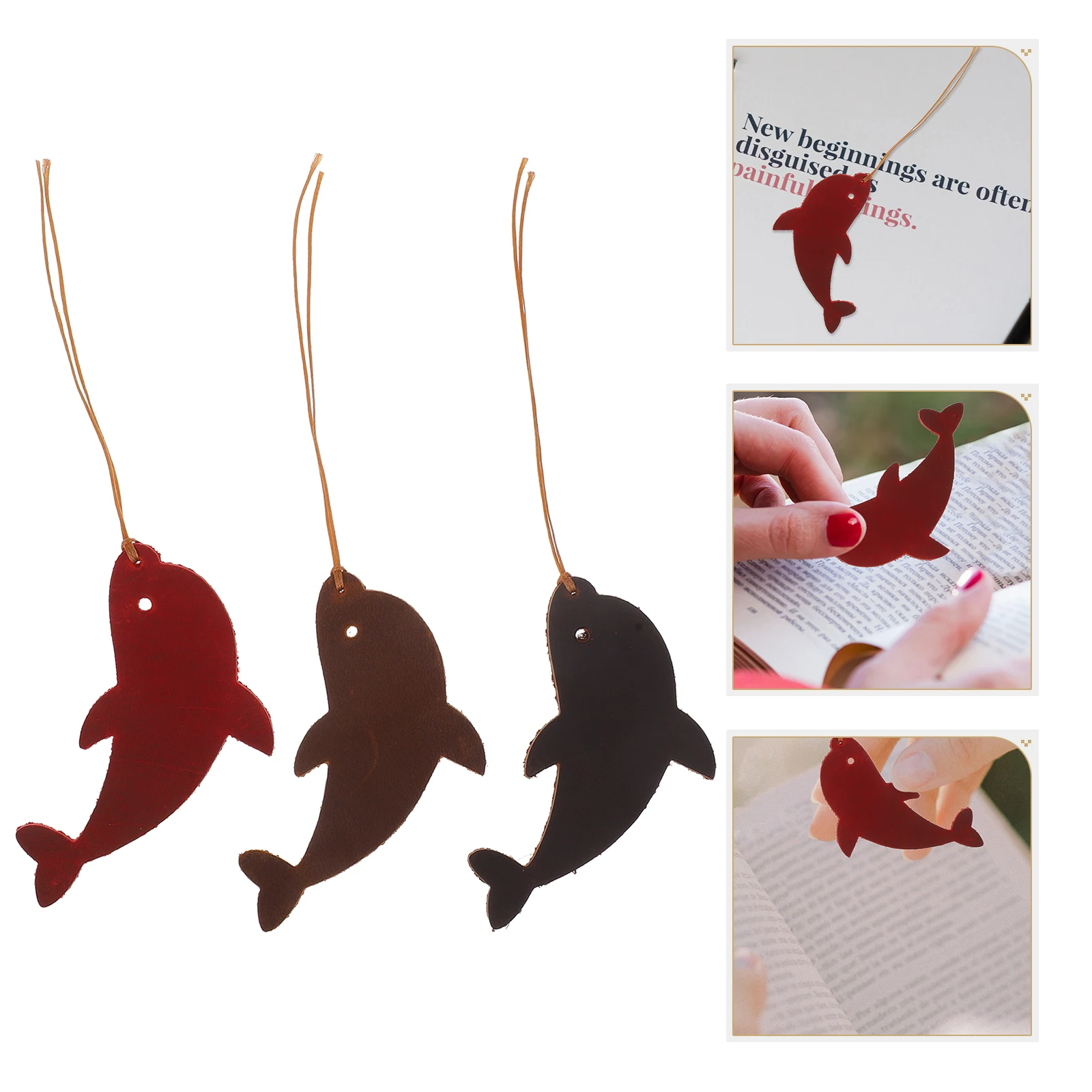 

3 Retro Vintage Dolphin Bookmarks Ocean Animal Markers Students Gifts Unique Design Page Clips Collectors Items