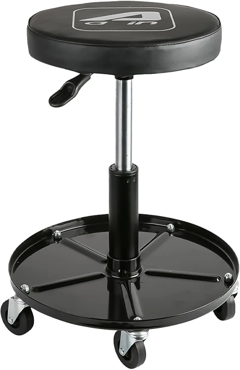 

Heavy Duty Adjustable Rolling Seat with Tool Tray, 5 Casters, Height 15.3" to 20.2", Durable and Versatile