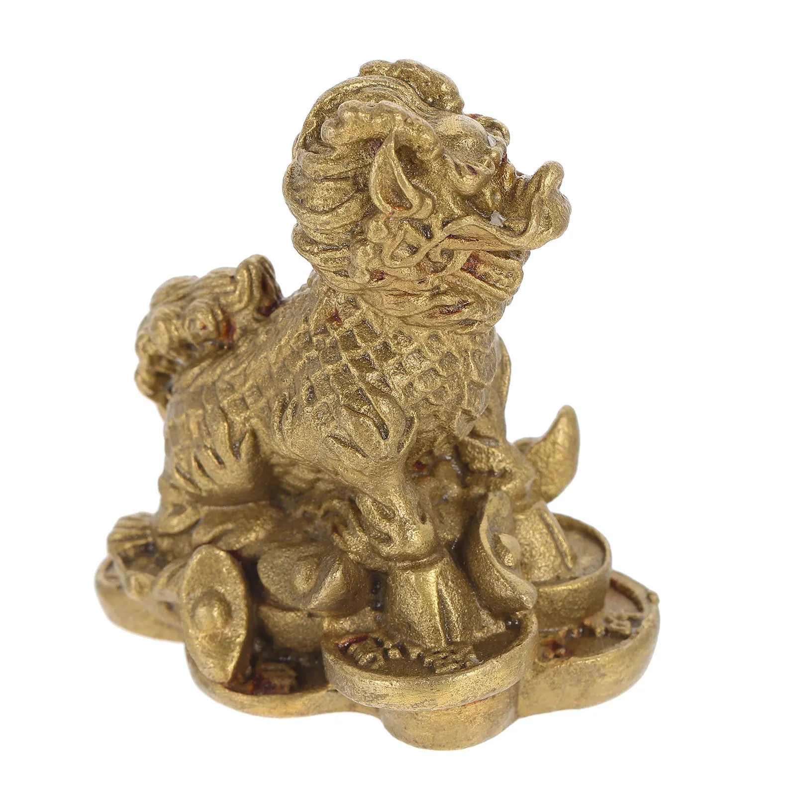 

Home Decor Feng Shui Decoration Auspicious Beast Statue Desktop Ornament Golden Statues for Office