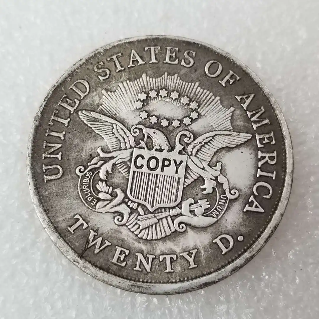 الحرف اليدوية العتيقة 1849 عملات تذكارية دولارات فضية عتيقة مجموعة طويلة الأمد ديكور مكتب الأسرة عملة ريو