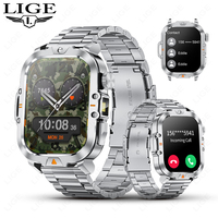 LIGE Outdoor military Man Smart Watches With LED Flashlight Waterproof  Blood Pressure Monitor Men Smartwatch For Huawei Xiaomi