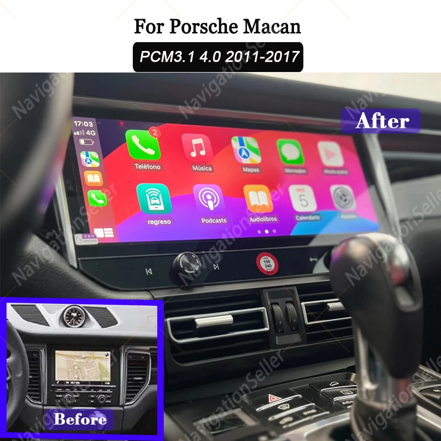 

12.3" Carplay Android Screen For Porsche Macan Navigation Android Auto Multimedia Gps Autoradio Stereo Receiver Head Unit BT