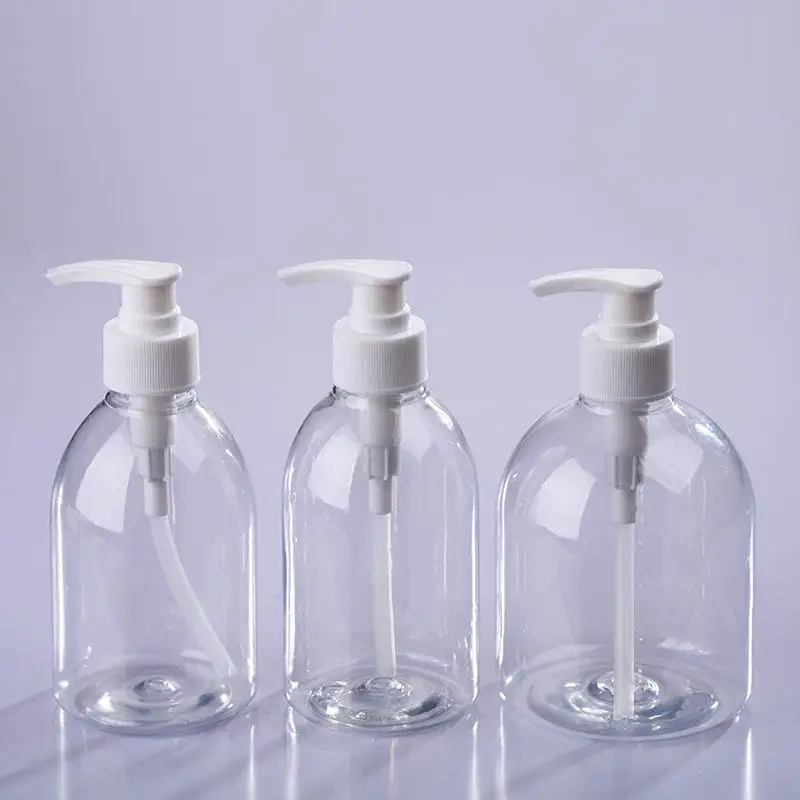 Nachfüllbare Duschgel-Pumpflasche 1 Stück 300ml 500ml Transparenter Leerer Spender für Shampoo Lotion Zuhause Badezimmer Reise – Detail 5
