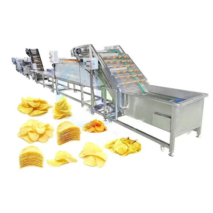 Electric Potato Chips Make Machine Mini Frozen French Fries Process Equipment for Automatic