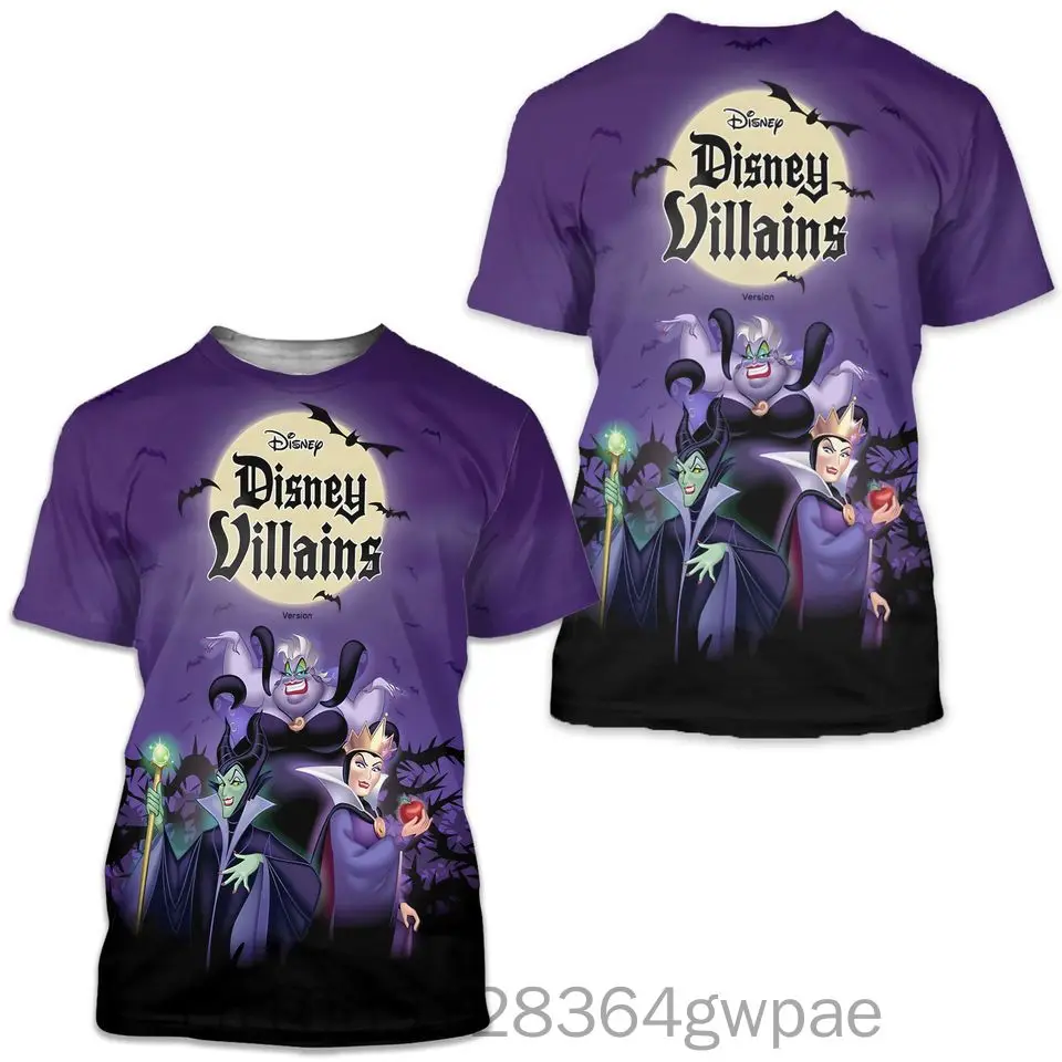 Classic Villain Maleficent 3D Print T-shirt Disney Short Sleeve Men's Women's Casual Style Top Summer Casual Streetwear Tee Tops