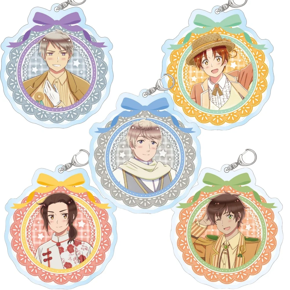 Loen Anime Peripheral Store Hetalia: World Stars Sweets Parade Ver HD Characters Acrylic Keychain Pendant Fans Gifts About 6cm