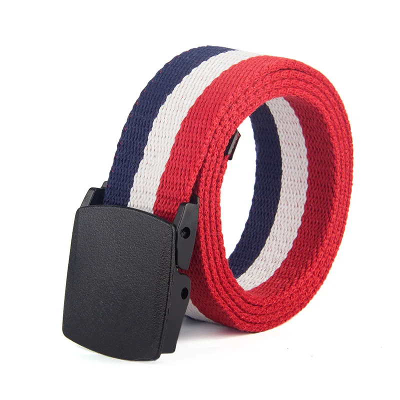 New Canvas Belt Men Women Waist Belt Fashion Plastic Buckle Casual Cowboy 3.8cm Belts Ceinture for Jean Designer Belt Mens