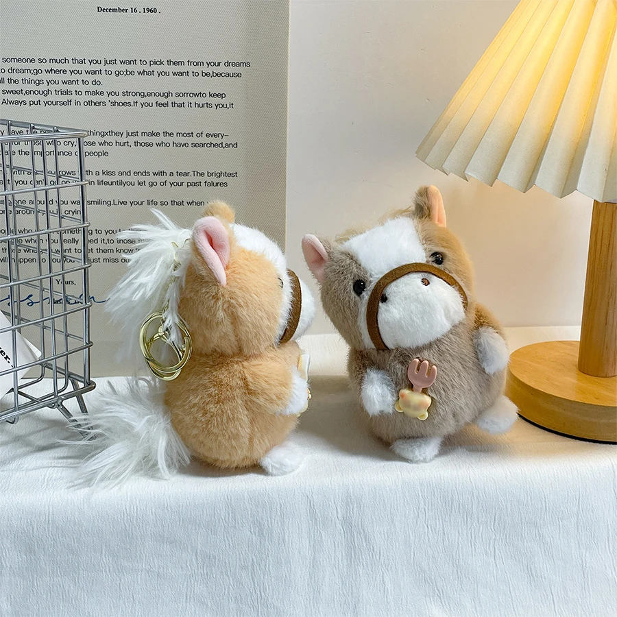 Cartoon Kristal Pluche Ezel Pop Hanger Sleutelhanger Creatieve Schattige Dieren Ezel Pluche Pop Rugzak Decor Kinderen Verjaardagscadeau