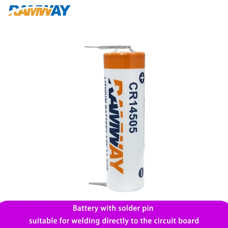 

RAMWAY CR14505 with Welding Foot Disposable Lithium Manganese Battery Smoke Detector Wireless Monitoring Sound and Light Alarm