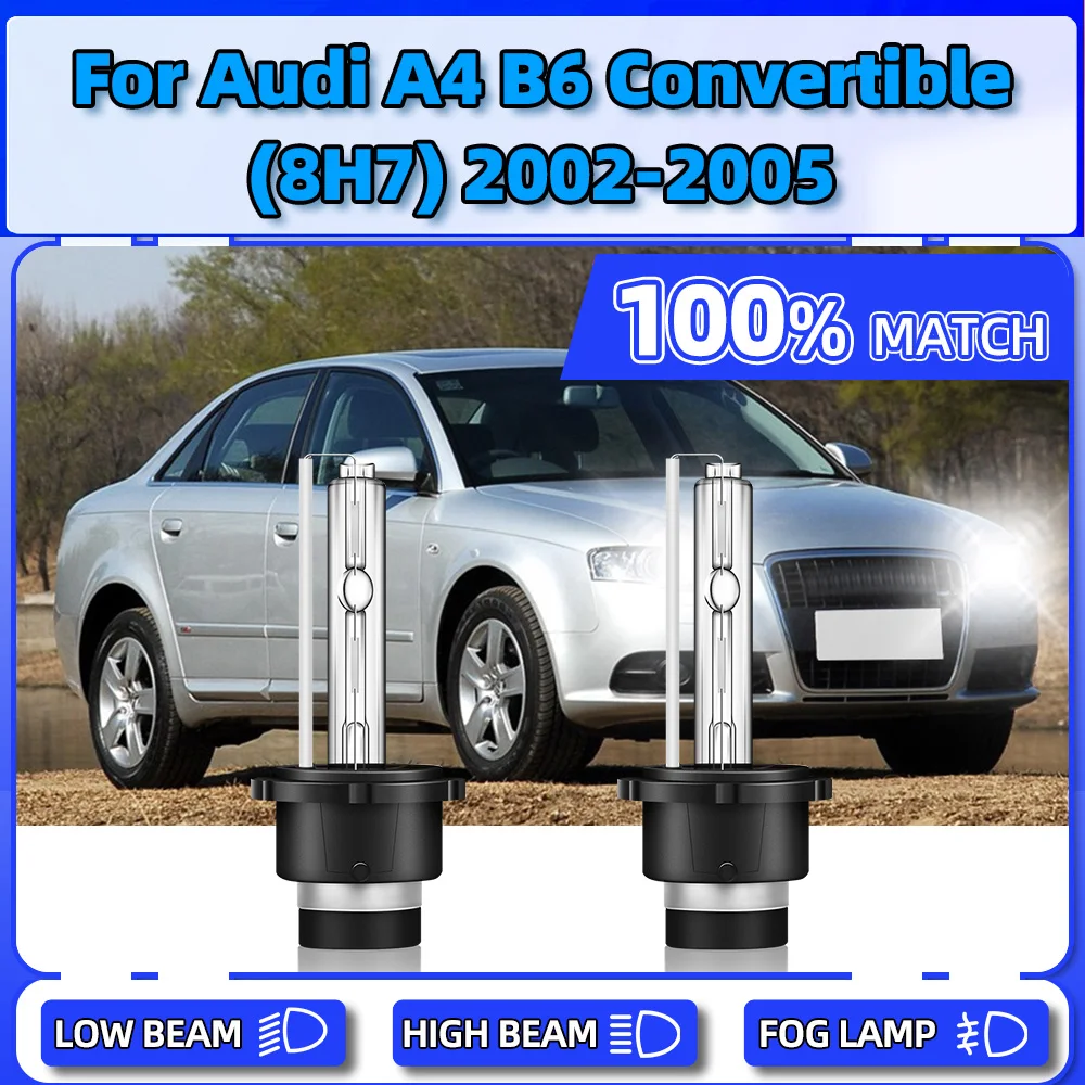 

20000LM 35W Xenon Headlight Bulbs 12V Xenon Auto Headlamps 6000K White For Audi A4 B6 Convertible (8H7) 2002 2003 2004 2005