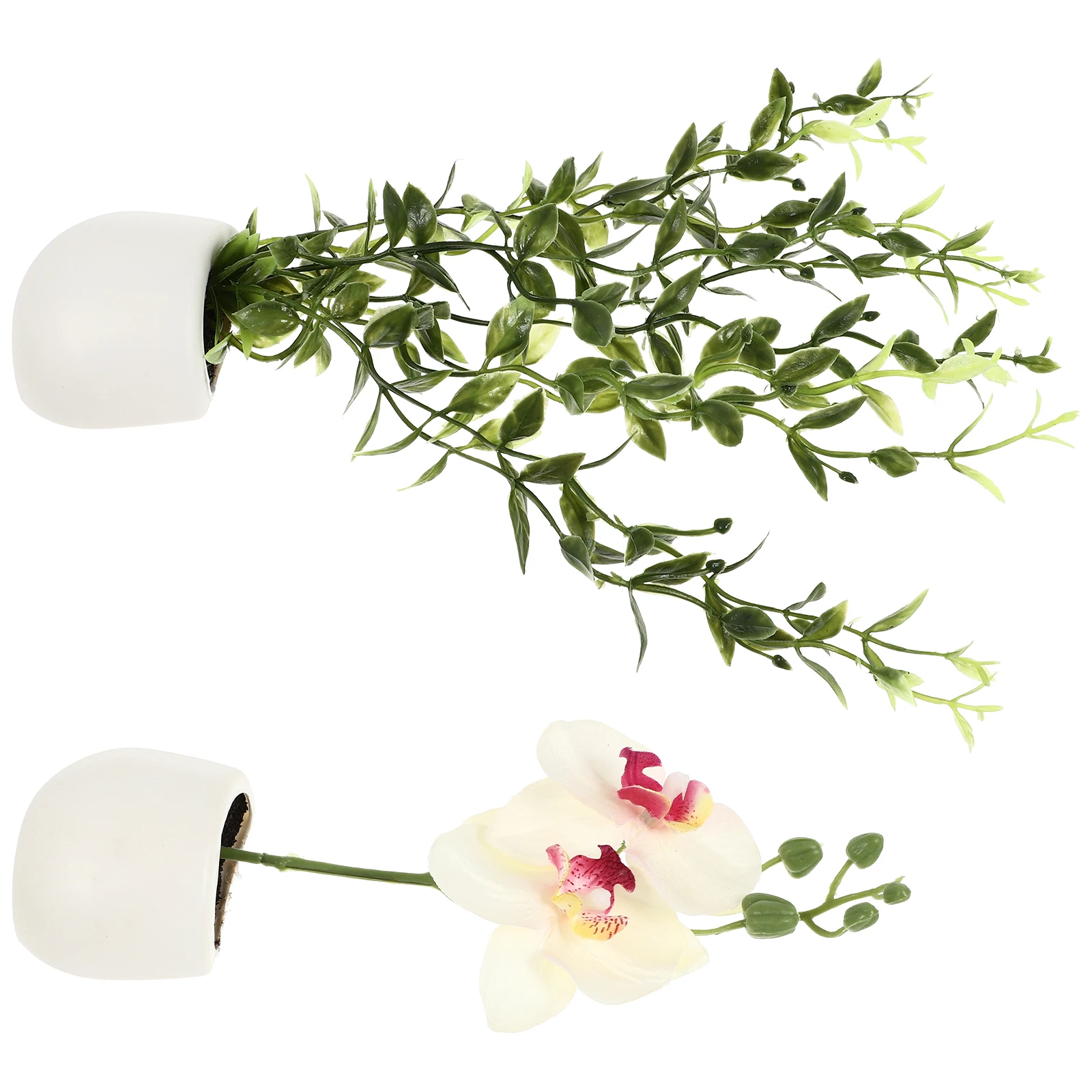 

2 Pcs Simulation Bonsai Plants Fridge Magnet Decorative Kitchen Sticker Unique Home Office Refrigerator Magnetic Succulent Plant