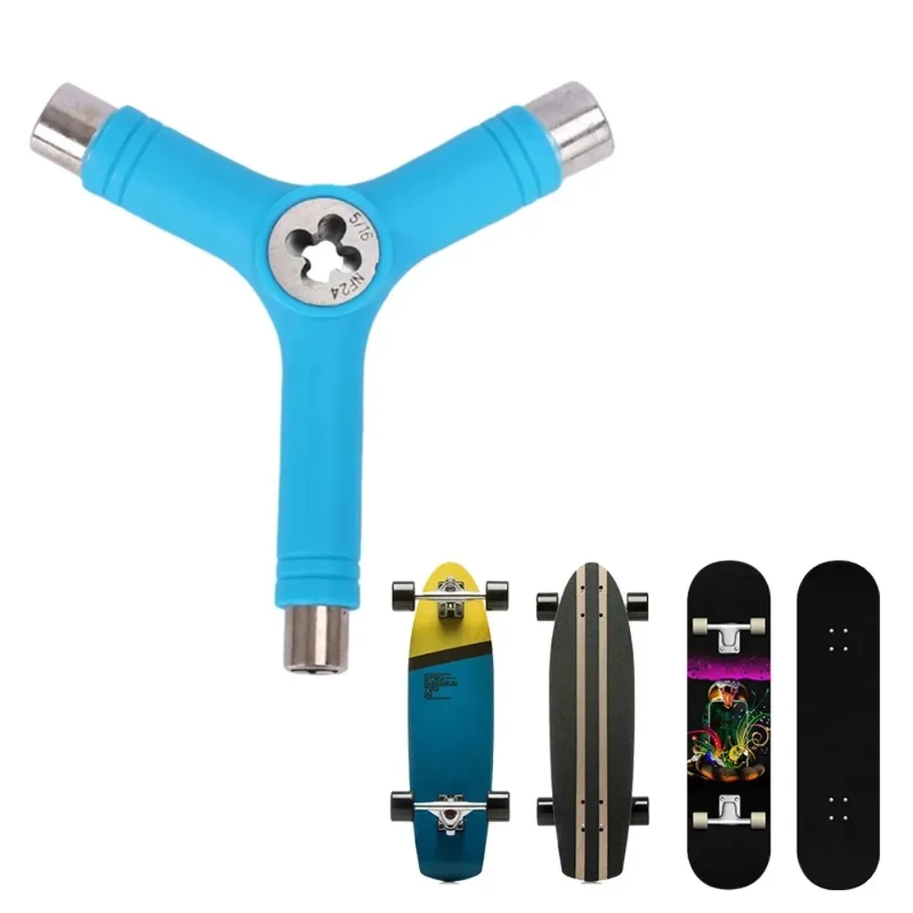 1Pcs Multi-Function Skate Tools Skateboard Wrench Y-Type Allen Key L-Type Phillips Head Wrench Screwdriver Tool