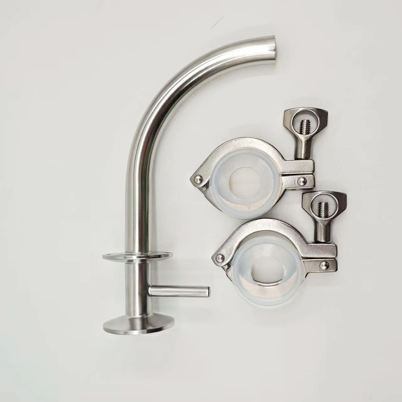 

3/4" (19mm OD) with 1.5"（TC50.5mm） Tri Clamp Pickup Dip Tube Home Brew Fitting Tri Clover Racking Arm Stainless Steel SS304
