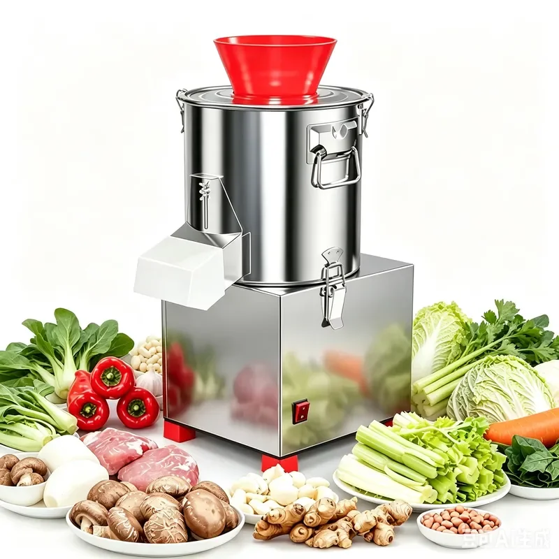 CE Certificate Side Outlet Automatic Vegetable Shredder Multifunctional Electric Ginger Garlic Grinder Adjustable Stuffing