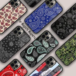 Paisley Bandana Magnetic Phone Case For APPLE iPhone 17 Air 16 14 13 12 Pro Max 15 Plus Wireless Charge With MagSafe Cover