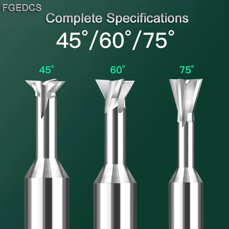 

Carbide Dovetail Milling Cutter CNC Tool 45 60 75 Degree 4mm 6mm 8mm 10mm 12mm For Aluminium Machining Tools for Metal End Mill