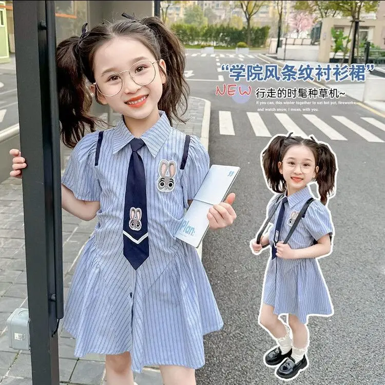 아기 여름 원피스 꽃 봉오리 슬리브 메쉬 버블 슬리브 원피스, 여아 어린이 체커 스플라이스 패션 원피스