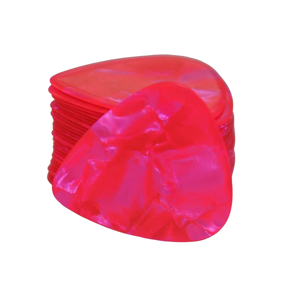 100pcs/lot Pink Pearl Celluloid Guitar Picks Standard Plectra 0.71mm 0.96mm