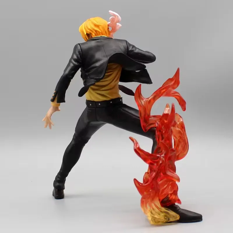 Action Figurine 19cm One Piece Gk Anime Figure Battle Sanji Pvc Ornament Model Decoration Statue Toys For Kids Birthday Gifts